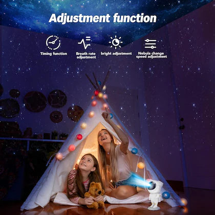 Astronaut Galaxy Projector - 360 Magnetic Head Rotation, Remote Control
